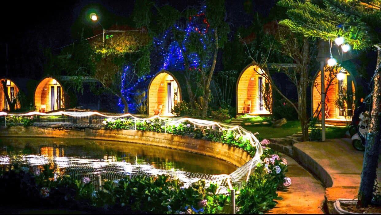 Kh&ocirc;ng gian ngo&agrave;i trời tại Berry Valley Homestay Đ&agrave; Lạt 